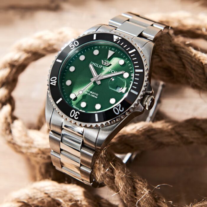 Orologio Uomo Philip Watch Caribe Diving Automatico Verde R8223597118 - immagine 5