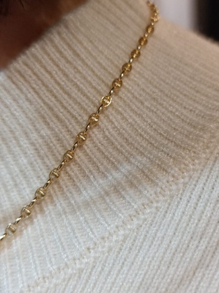 Collana Oro Giallo 18 kt Maglia Marinara Rolò 50 cm - immagine 2