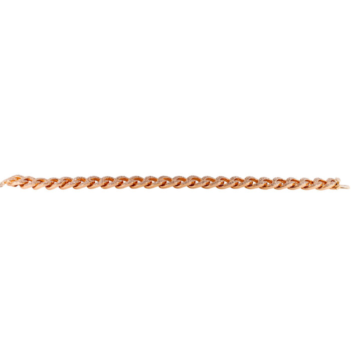 Bracciale LUSSO Grumetta In Oro Rosa 18 kt con Diamanti Naturali Brown - immagine 5