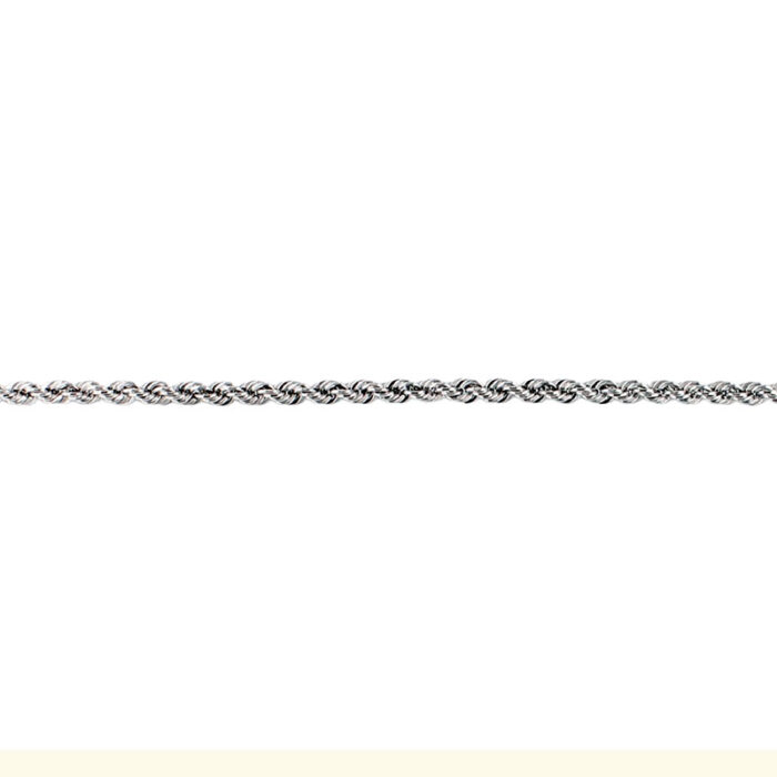 Bracciale Corda Diamantata In Oro Bianco 18 kt 19 cm - immagine 2