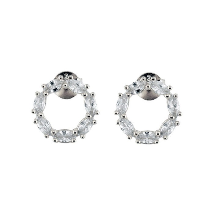 Orecchini Donna in Argento 925 con Zirconi Marquise - immagine 2